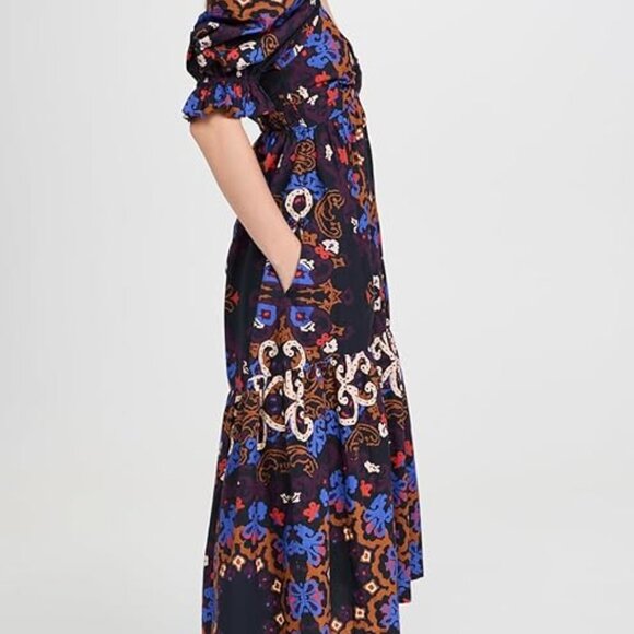 Cleobella Venezia Dress Ankle Dress Black Floral Size Small - Picture 2 of 4